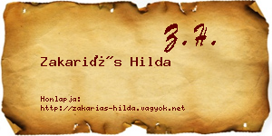 Zakariás Hilda névjegykártya